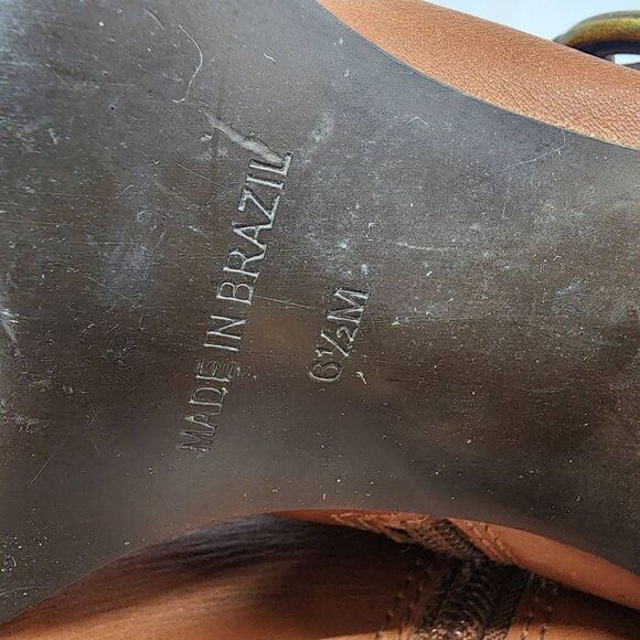 Steven By Steve Madden Women Sz 6.5 Brown Leather Buckle Ankle Fashion Boot Boot - Picture 8 of 11